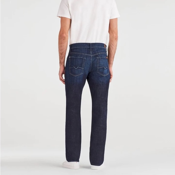 Blue jeans 7 For ALL Mankind jeans straight leg size 30/28 adjustable waste - Picture 2 of 14